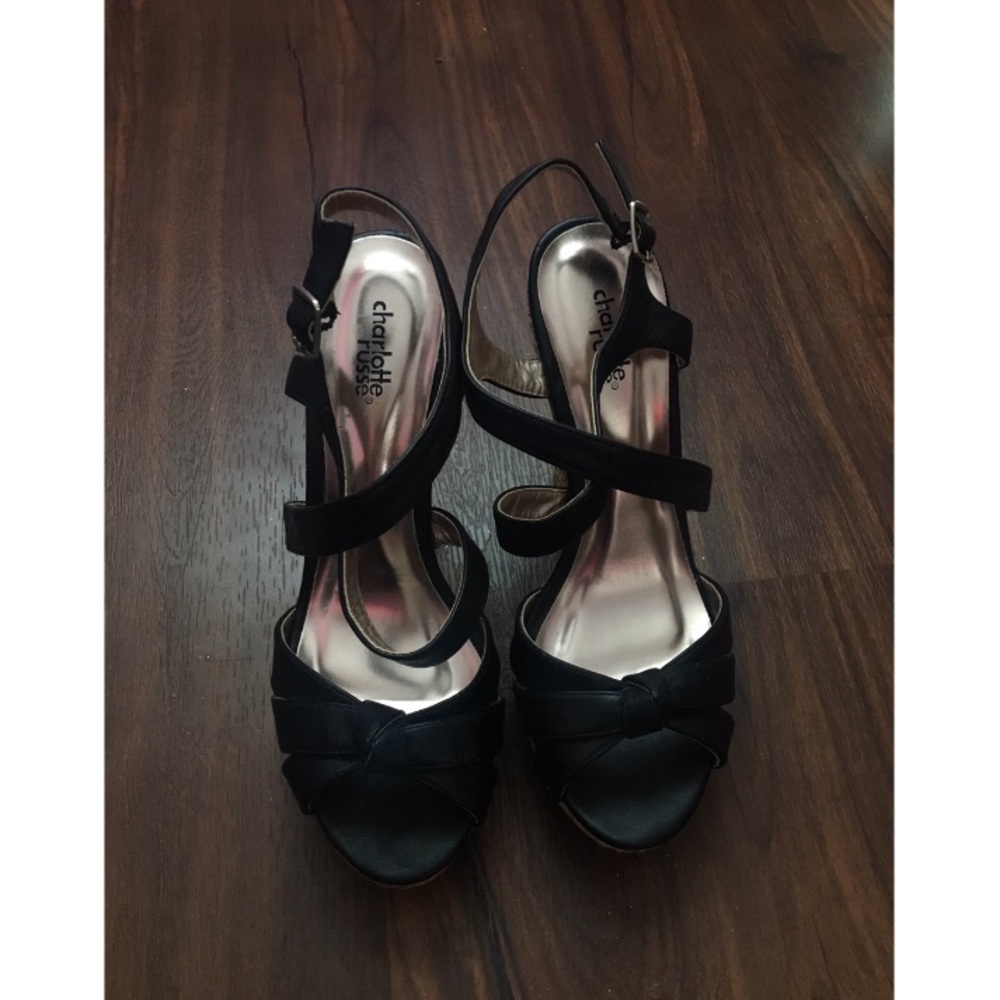 Black Charlotte Russe Wedges